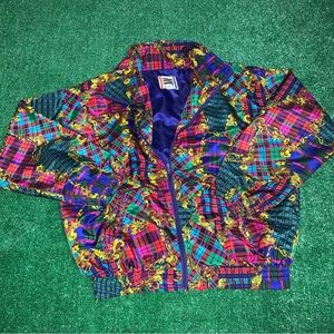 EVR Div Rousso Apparel Group Women's Size S/M Full Zip Silk Jacket.